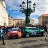 Středoevropská rallye, mistrovství světa, start na Hradčanském náměstí v Praze