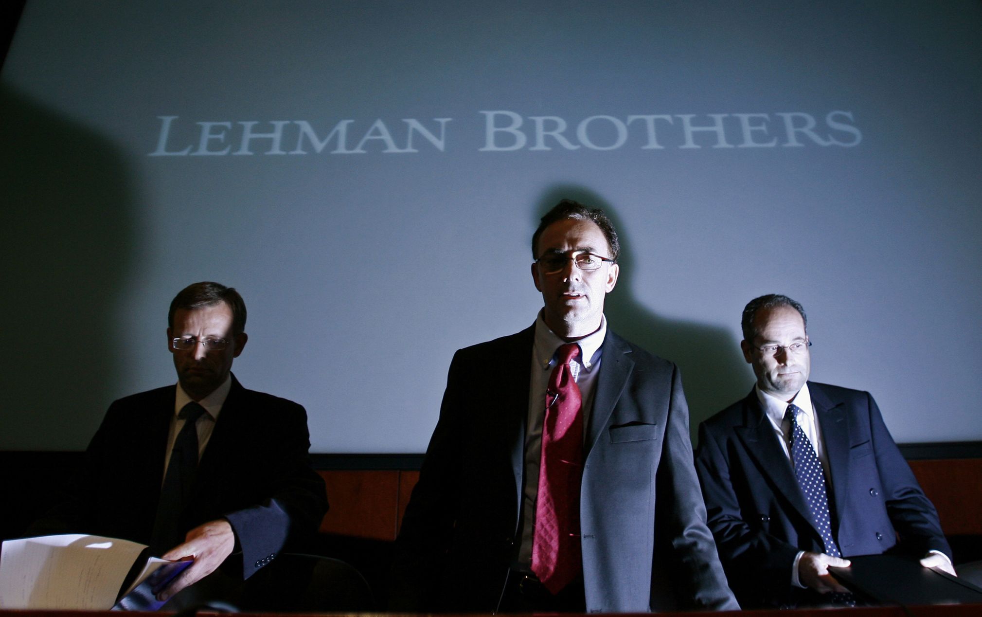Fotogalerie / Ekonomická krize / Reuters /  6_ 15. září 2008_ Lehman Brothers_bankrot_ochrana / 1