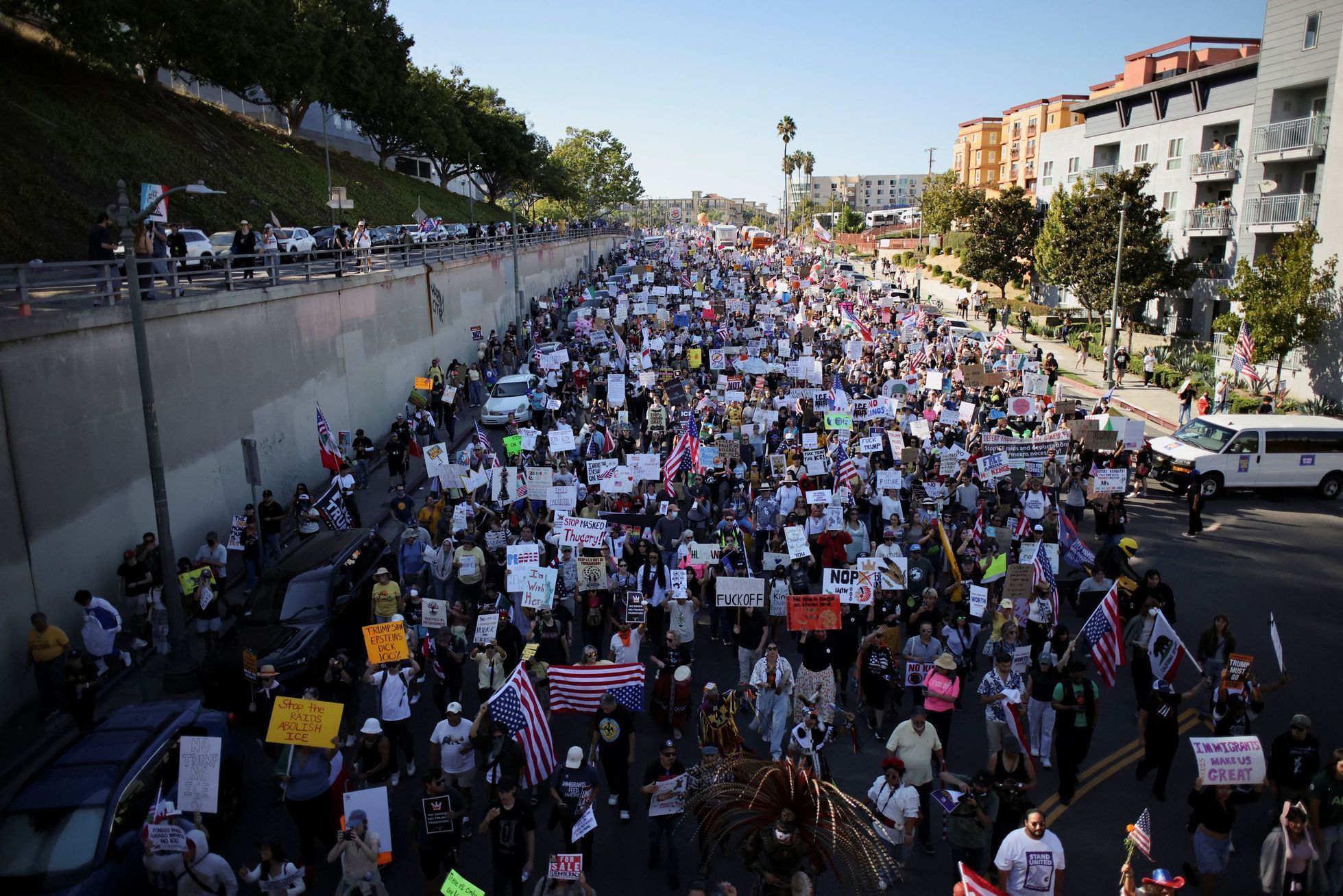 USA, Spojené státy, protest, demonstrace, Donald Trump, No Kings