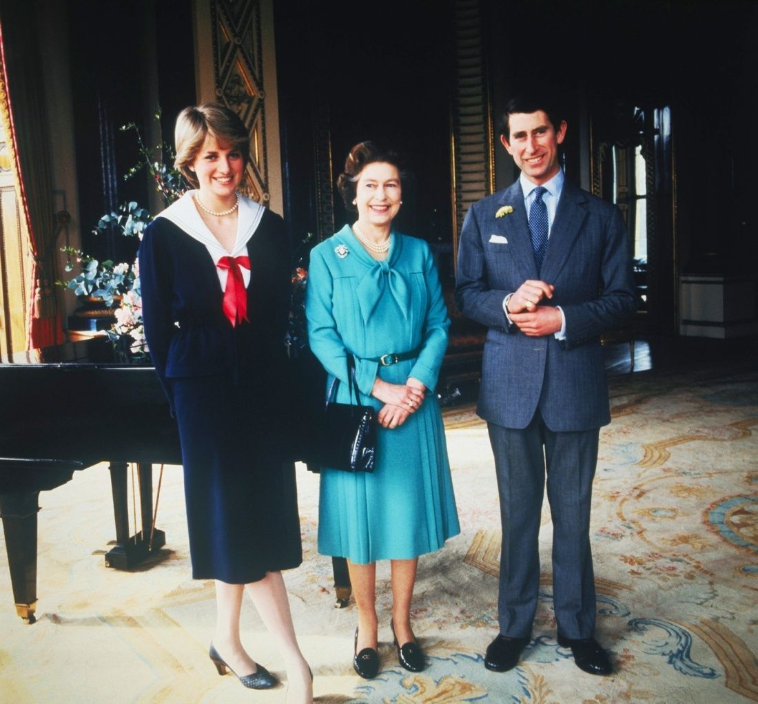 Princezna Diana, královna Alžběta a princ Charles 1981