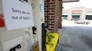 A gas station in Mt. Pleasant S.C. alerts motorist that it is out of gas due to the heavy demand caused by Hurricane Florence.