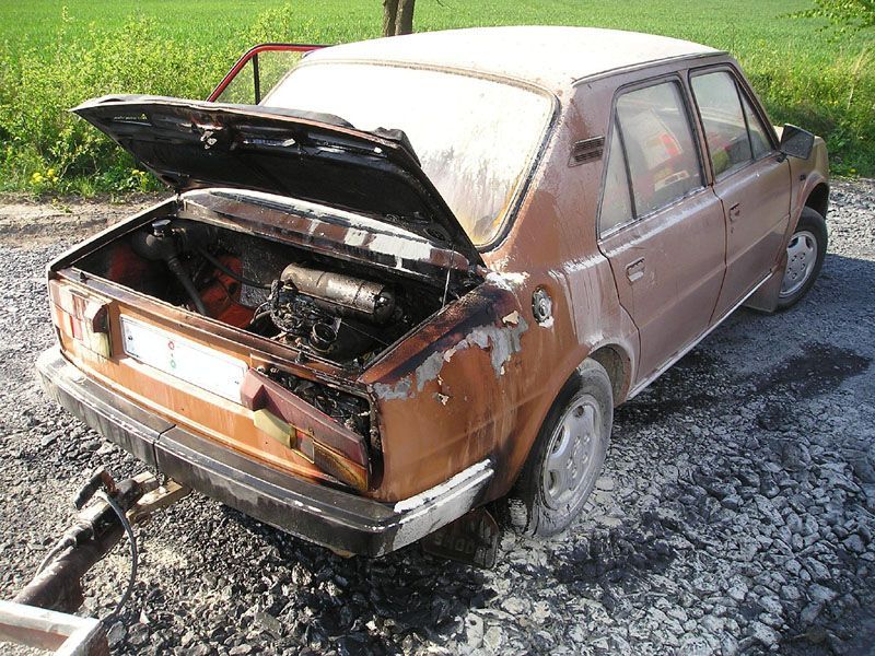 Hořelo auto v Závratci