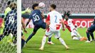 Peter Olayinka dává gól v odvetě  4. předkola LM Midtjylland - Slavia Praha
