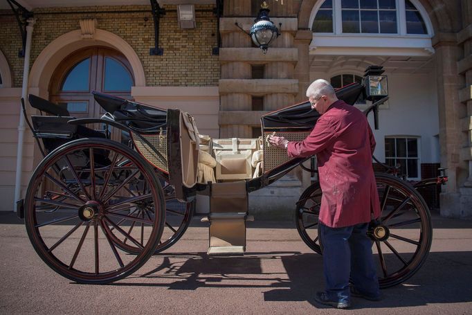 Přípravy na svatbu prince Harryho a Meghan Markle.  Velká Británie, květen 2018.