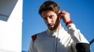 Romain Grosjean při prvních testech monopostu IndyCar.