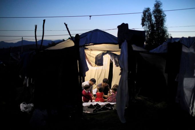 Život migrantů na řeckém ostrově Lesbos. Září 2018.