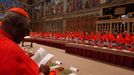 Conclave Begins in Sistine Chapel Conclave Begins in Sistine Chapel Cardinals begin the conclave by entering the Vatican's Sistine Chapel. Roman Catholic Cardinals proceed to the Sistine Chapel for a conclave that will elect a successor to Pope John Paul II, following a centuries-old tradition that is steeped in pageantry, intrigue and secrecy.