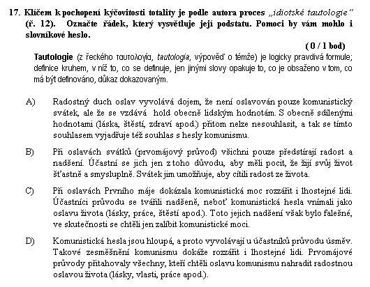 Test - gympl - humanitní část - ot. 17