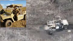 Rusové ve vozidlech čínské výroby Desertcross 1000-3 útočí v Doněcké oblasti.