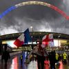 Stadion ve Wembley před fotbalovým zápasem Anglie - Francie