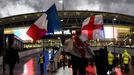 Stadion ve Wembley před fotbalovým zápasem Anglie - Francie