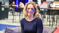Česká fanynka ve fanzóně na MS v hokeji 2025 v Dánsku