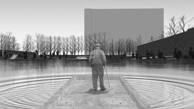 Památník obětem covidu-19 na Slovensku vytvoří český architekt Radek Talaš. Na snímku jeho návrh.