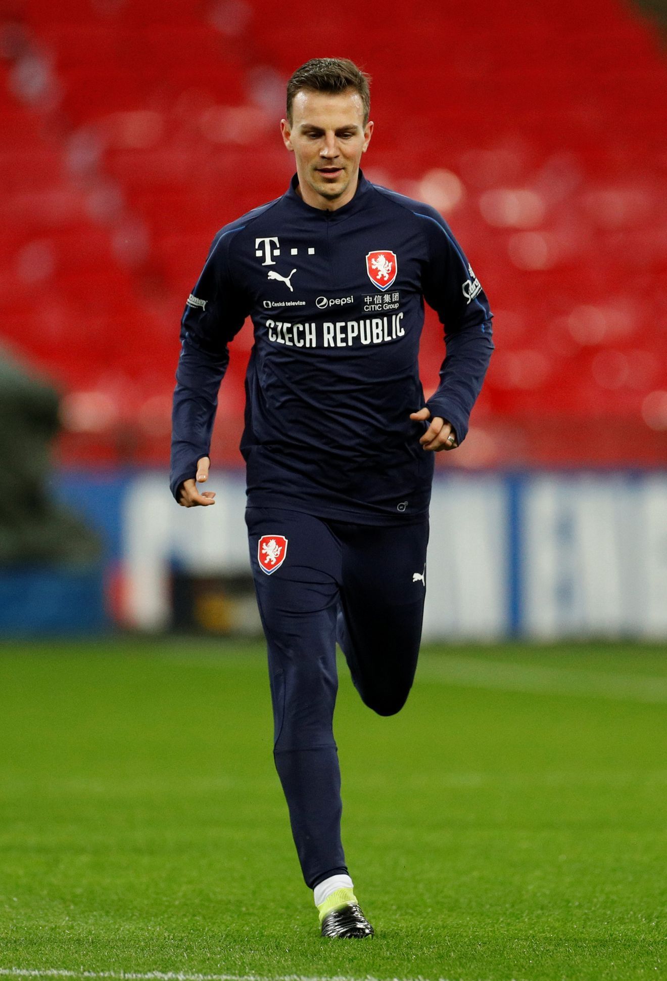 Vladimír Darida při tréninku české reprezentace ve Wembley