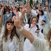 bělorusko demonstrace protest proti násilí ženy bíla