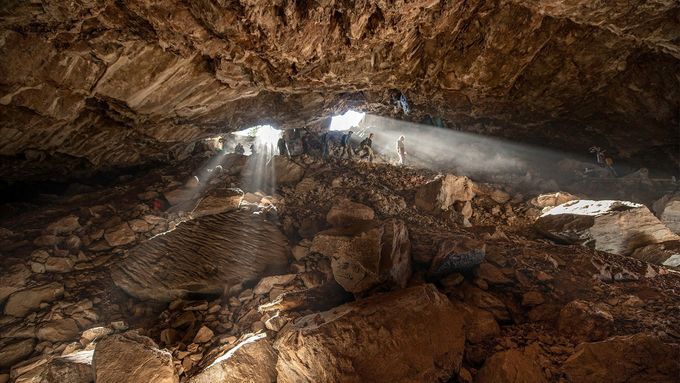 Jeskyně Chiquihuite v mexickém státě Zacatecas, kde archeologové nové nálezy objevili.