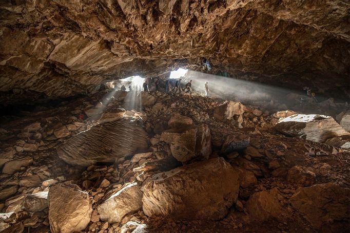 Jeskyně Chiquihuite v mexickém státě Zacatecas, kde archeologové nové nálezy objevili.