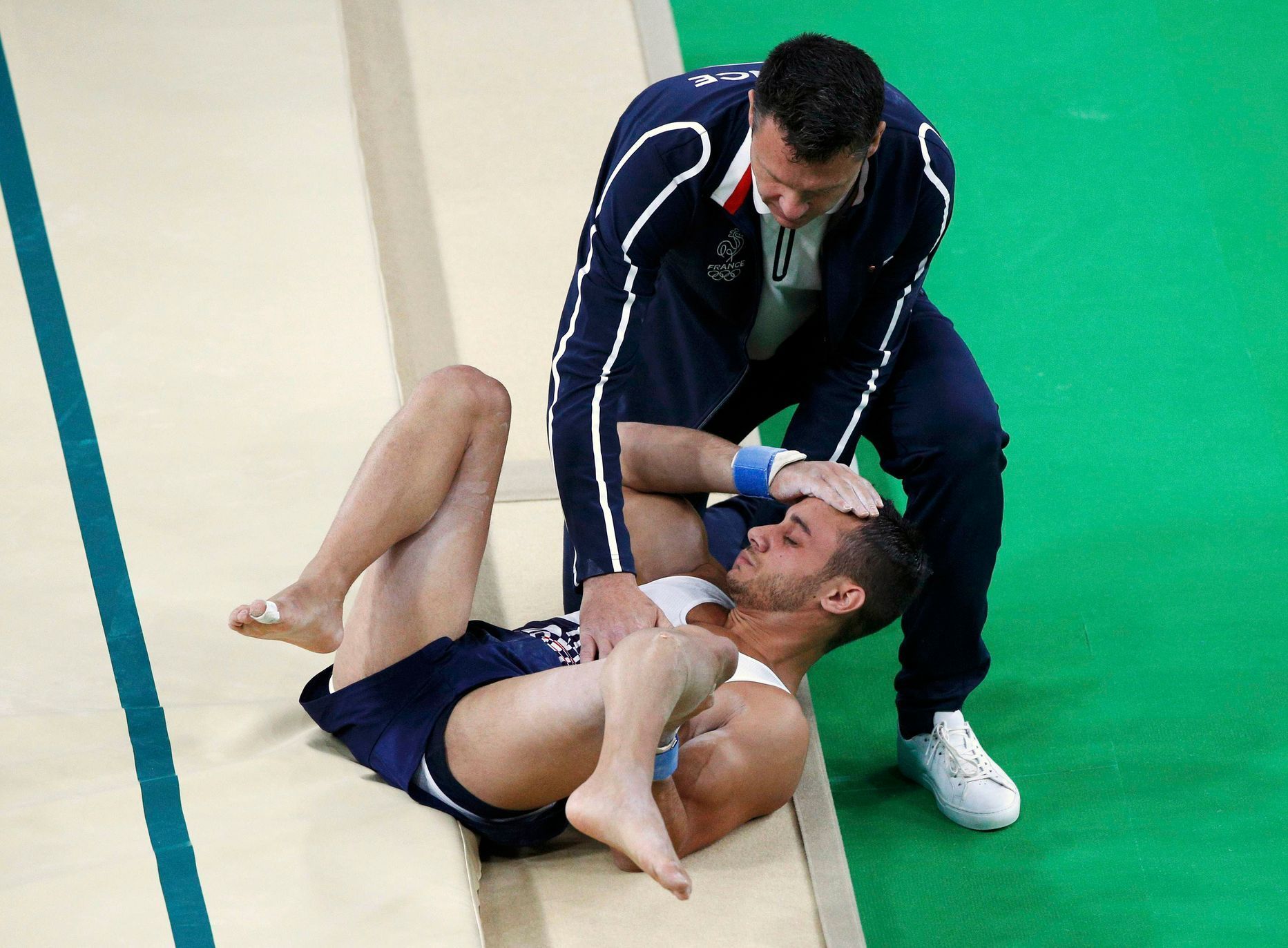 OH Rio 2016: Gymnasta Samir Ait Said, zlomená noha, přeskok