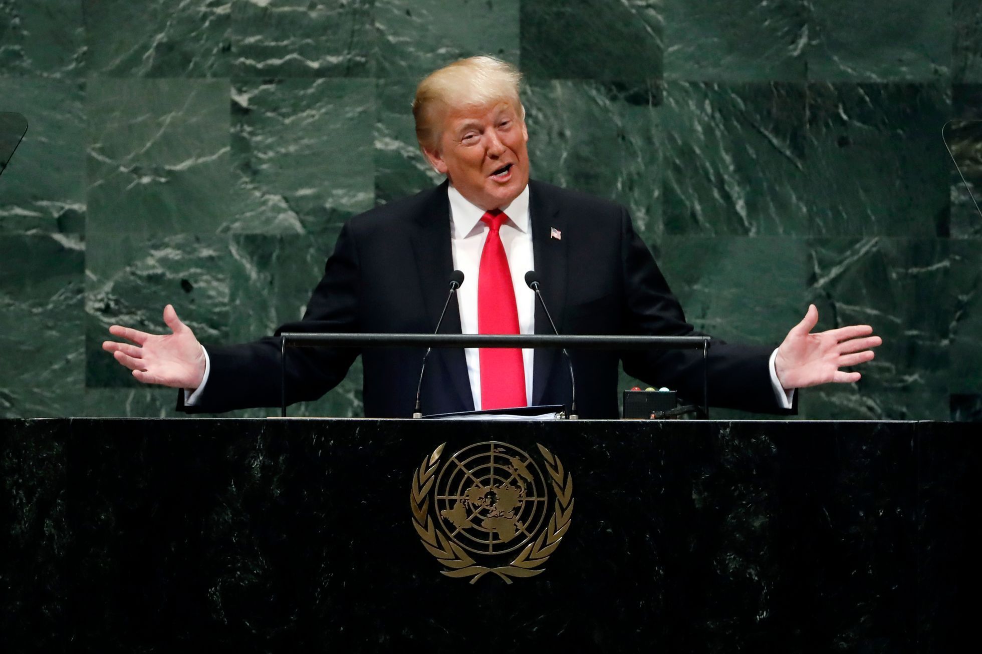 Donald Trump na Valném shromáždění OSN.