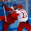 Michal Jordán a Sergej Andronov v semifinále Česko - Rusko na ZOH 2018