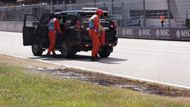 Požár trávy během kvalifikace na VC Rakouska F1 2025
