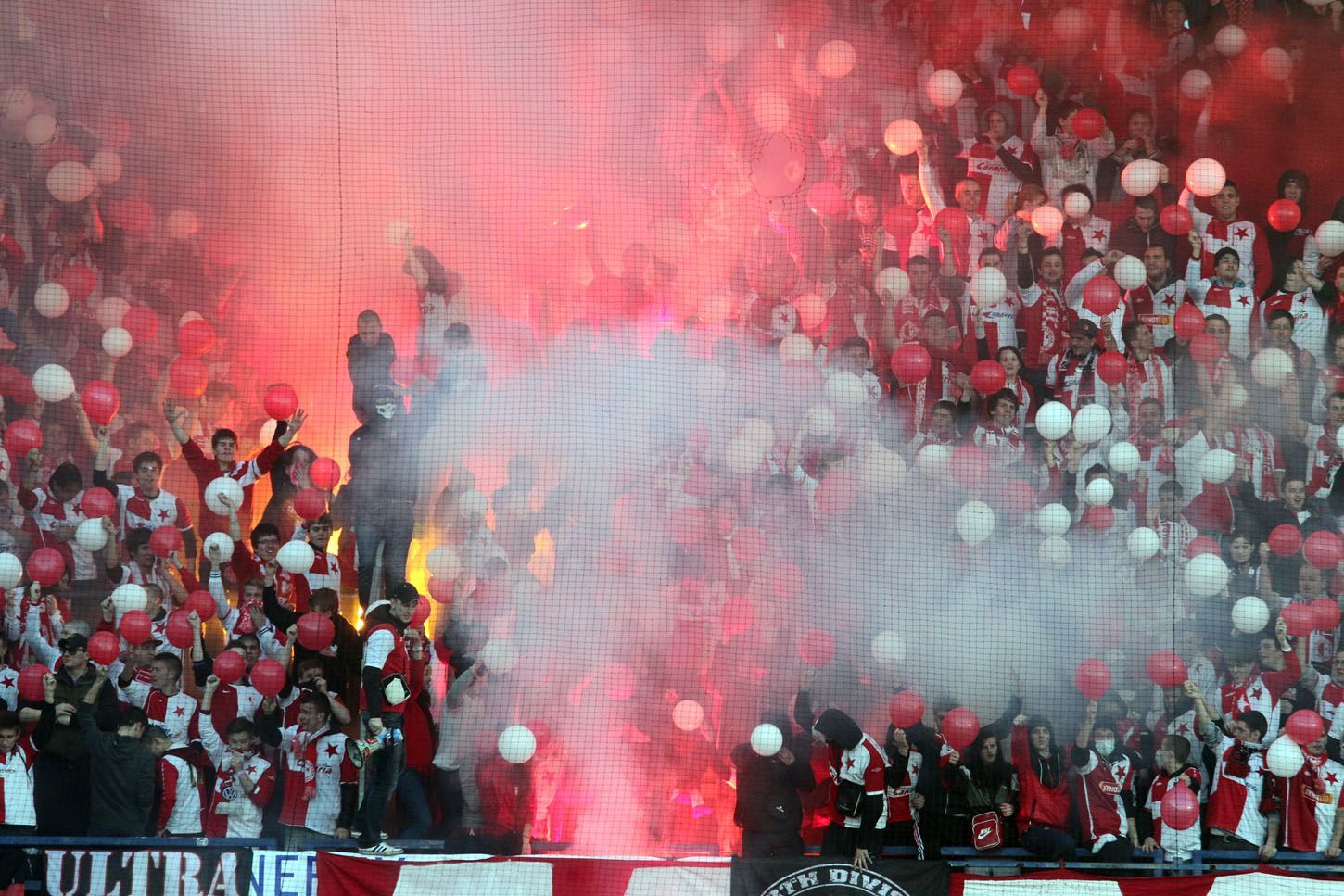 Fotbal, Sparta - Slavia: fanoušci Slavie