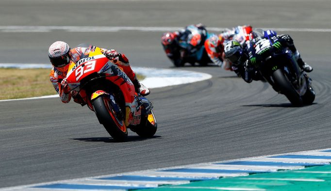 Marc Marquez na Hondě v závodě MotoGP v rámci GP Španělska 2020