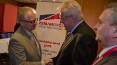 Miloš Zeman s Janem Velebou na sjezdu SPO