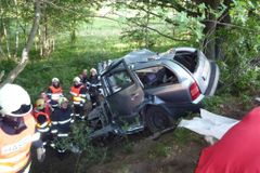 Při nehodě zemřel řidič, mladá spolujezdkyně je zraněná