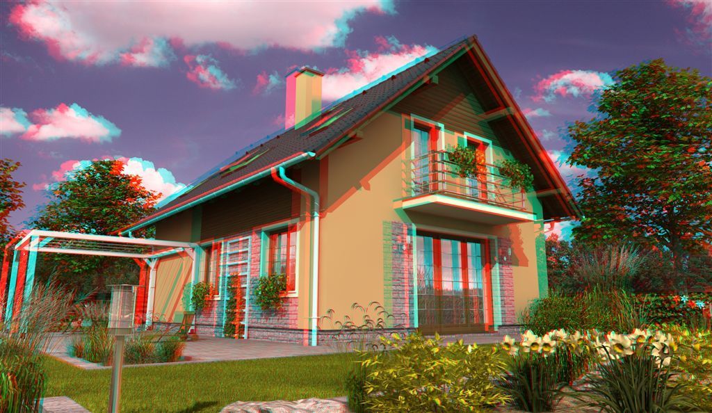 Dům a zahrada ve 3D