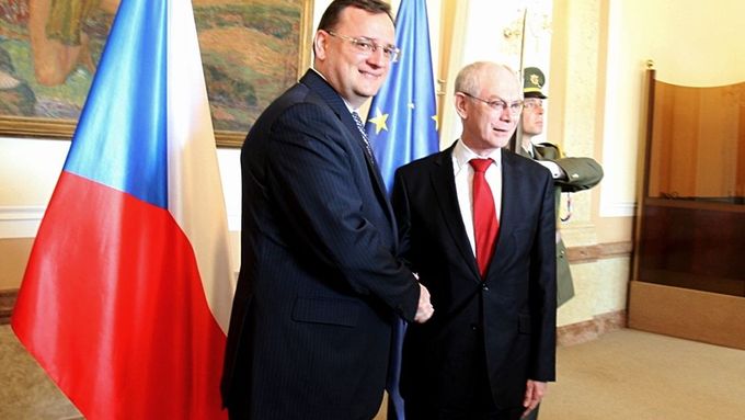 Herman Van Rompuy a Petr Nečas