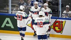 Americká radost v zápase Finsko - USA na MS 2023