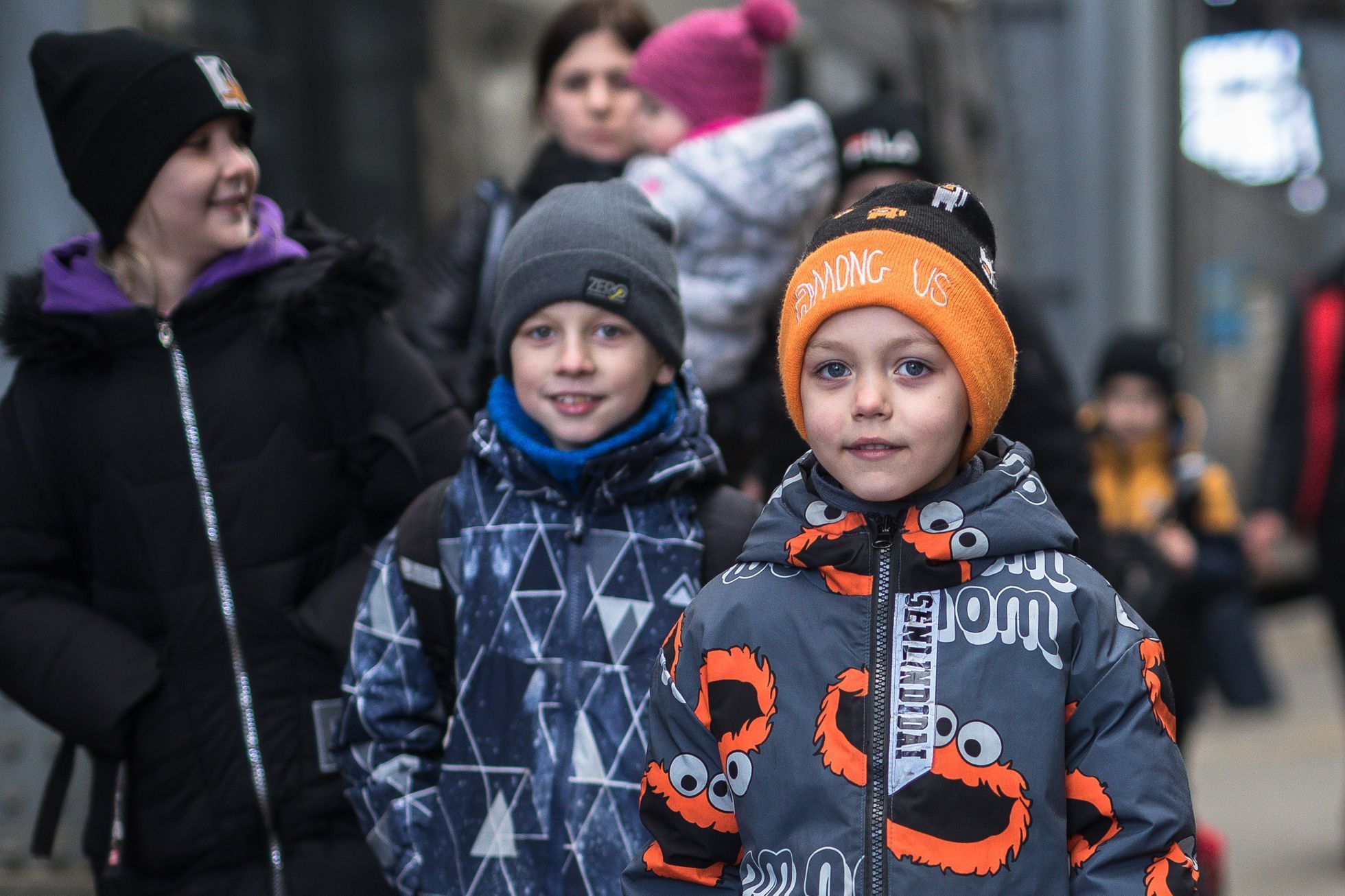 Válka na Ukrajině - nádraží Lvov, uprchlíci, děti, ukrajinci, humanitární krize