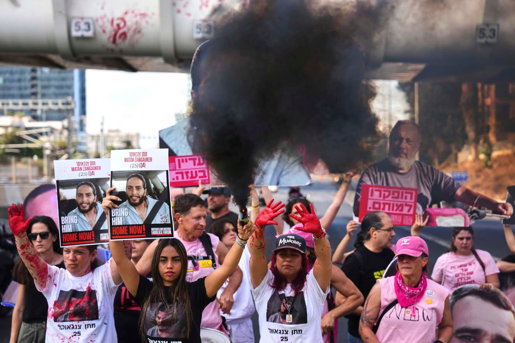 Gaza, Izrael, rukojmí, protest, pomoc, potraviny