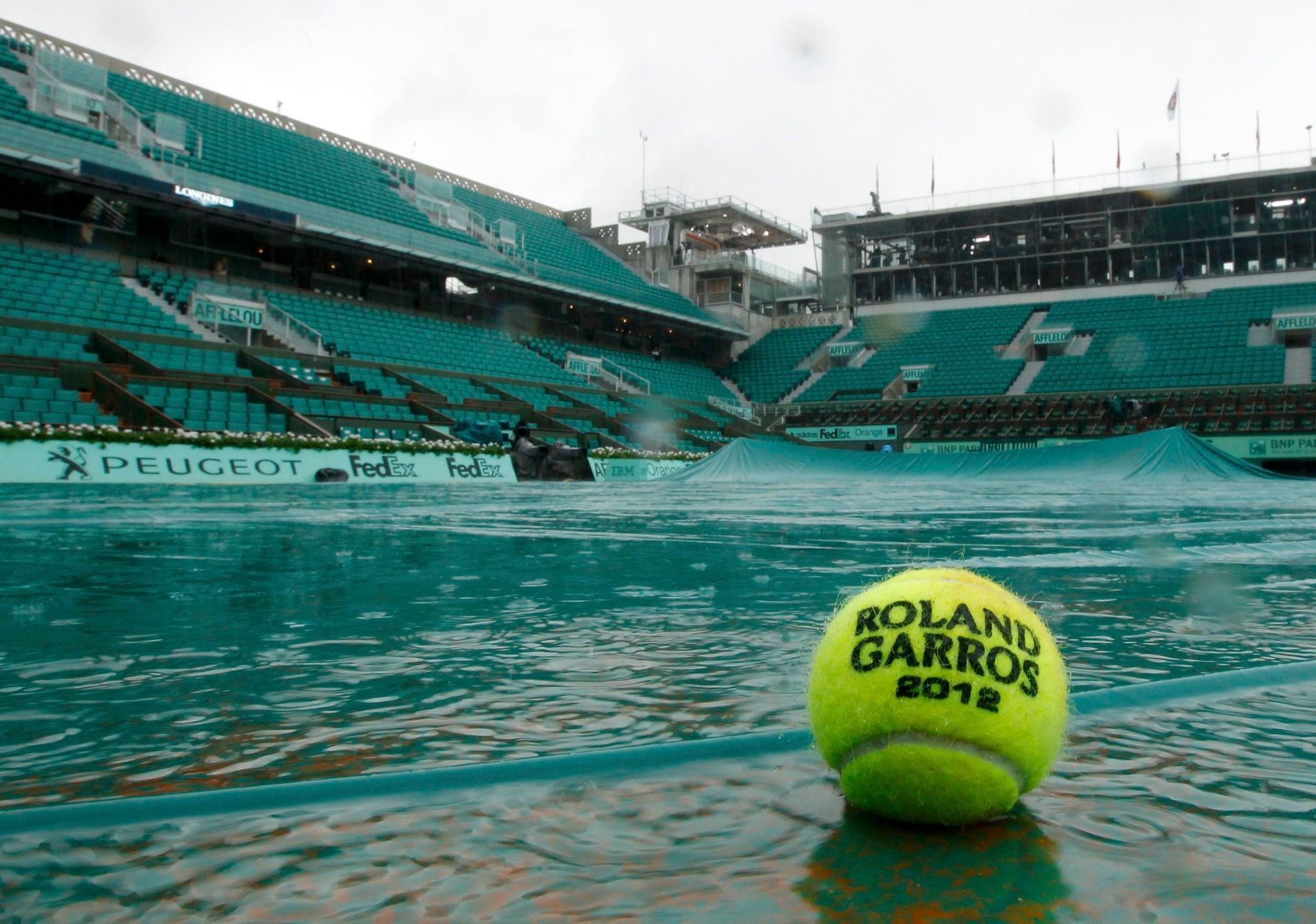 Déšť na Roland Garros