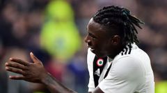 Moise Kean slaví branku Juventusu