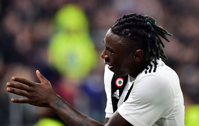 Moise Kean slaví branku Juventusu