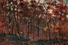 Chittussi namaloval Podzimní studii vnitřku lesa brzy po roce 1880.