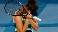 Česká hráčka ve třetím kole Australian Open vyřadila světovou jedničku a čtyřnásobnou grandslamovou šampionku Igu Šwiatekovou a v jejích očích se zaleskly slzy.