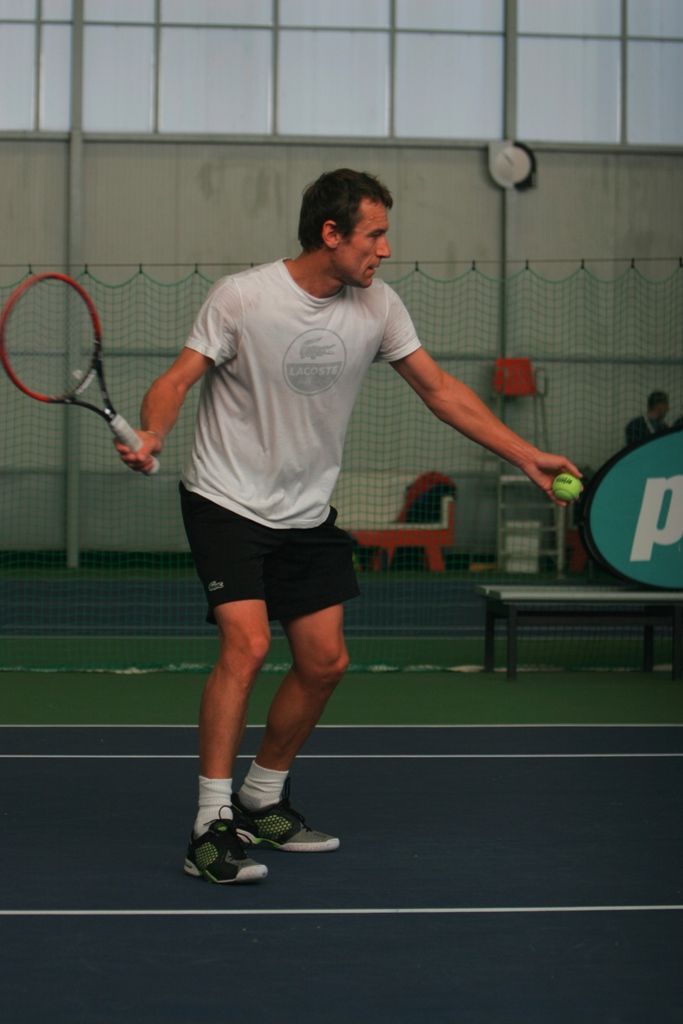 Trénink Mats Wilander vs Karel Nováček