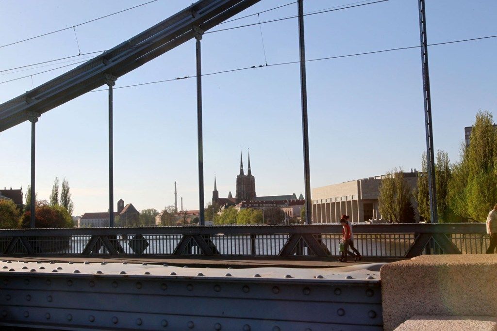 Pohled z Mostu Grunwaldzkeho ve Vratislavi