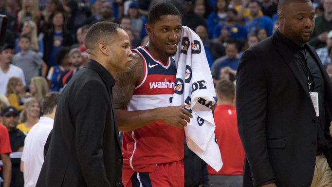 Bradley Beal krátce po bitce s Draymondem Greenem.