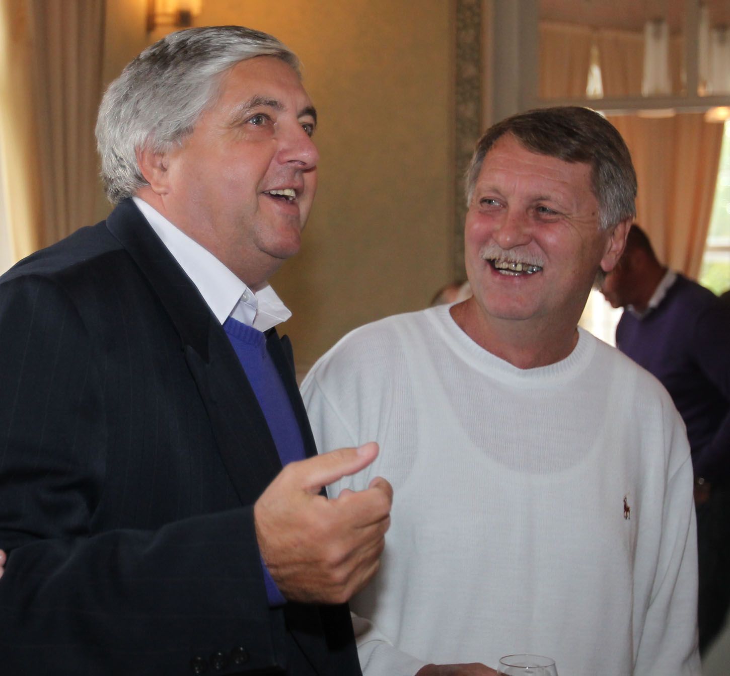 Sraz bývalých reprezentantů před utkáním s Bulharskem (Karol Dobiaš, František Štambachr)