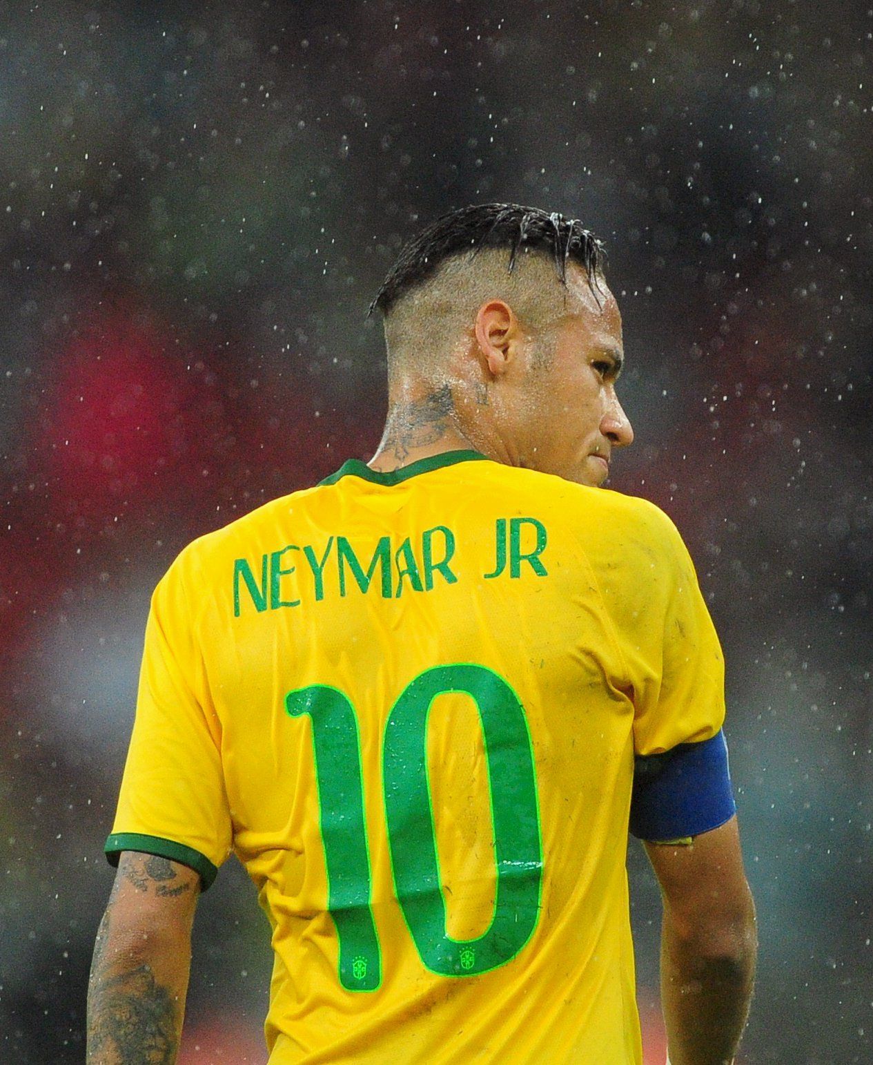 Brazil's Neymar looks on during their friendly soccer match against Honduras in Porto Alegre