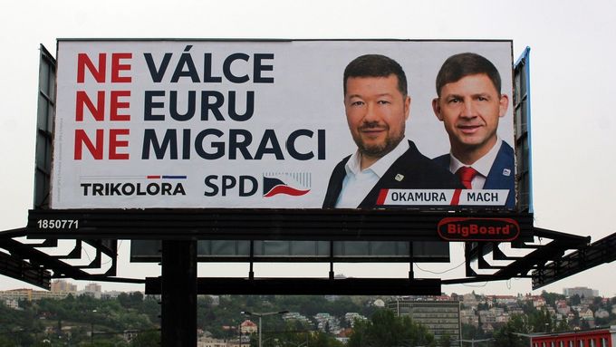 Předvolební billboard SPD.