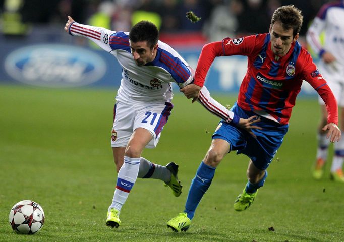 LM, Plzeň - CSKA Moskva: Tomáš Hořava - Zoran Tošič