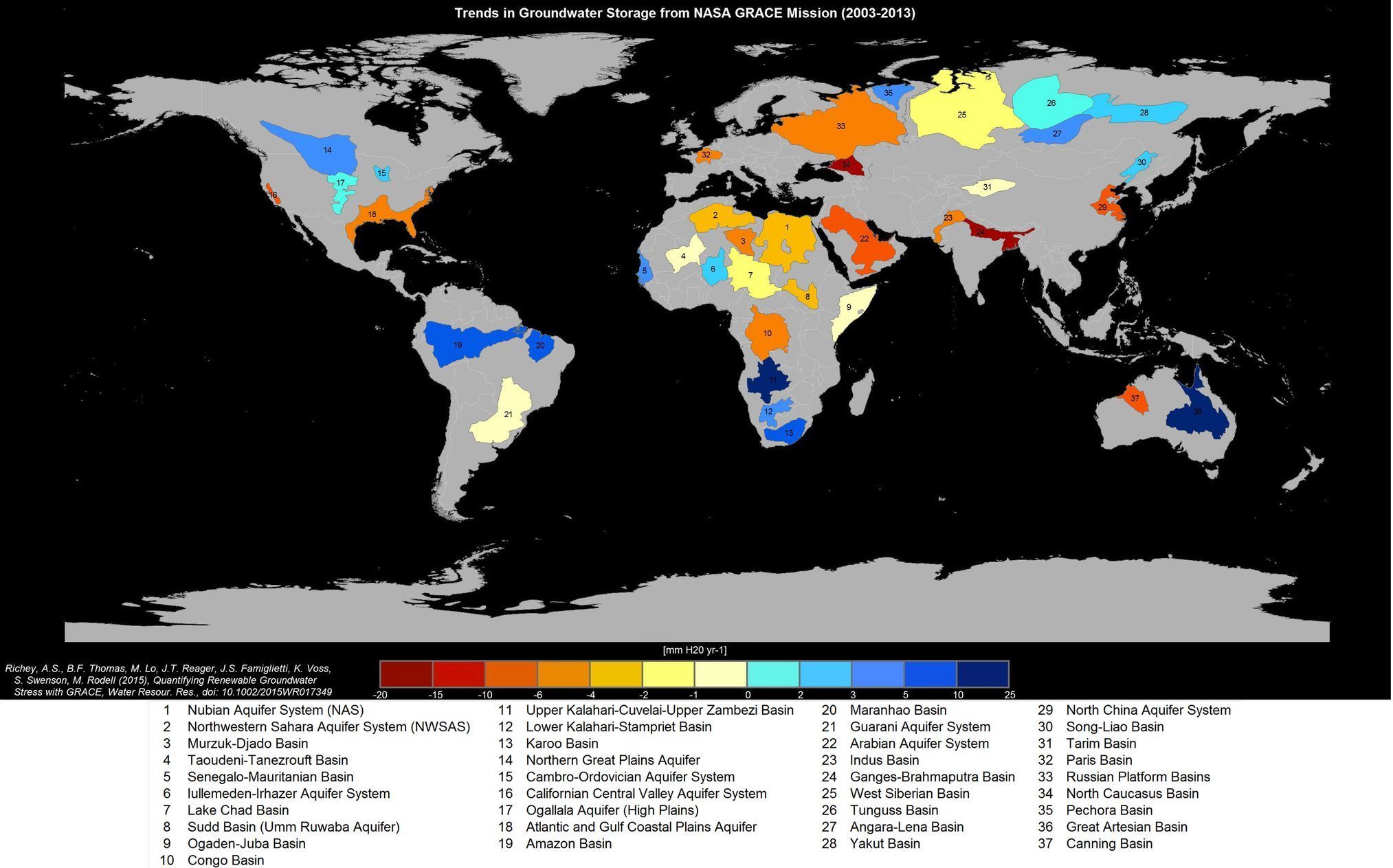 Podzemní zásoby vody ve světě