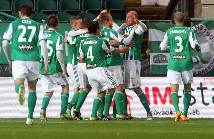 Utkání Gambrinus ligy Bohemians vs. Liberec (radost, Lietava)