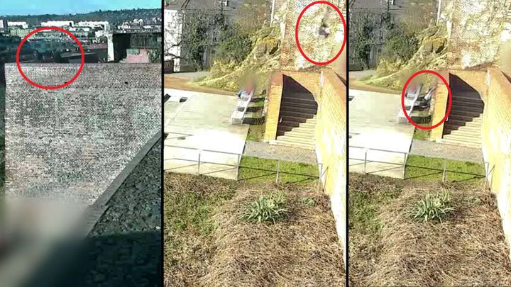Varování pro ostatní. Strážníci zveřejnili video pádu dívky z 15 metrů v centru Brna