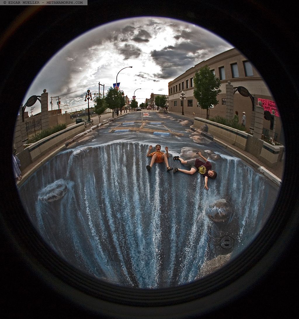 Foto: 3D iluze - Edward Mueller /// Waterfall /// Zákaz použití ve článcích!!! ///